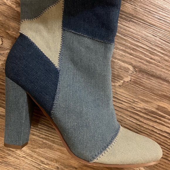 Denim patchwork booties - Picture 2 of 2